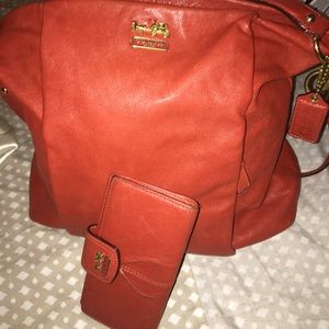 Coach shoulder bag and matching wallet